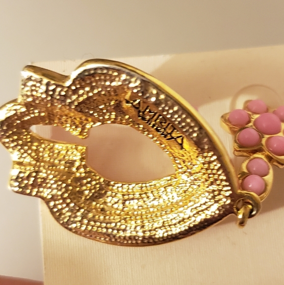 AMRITA SINGH STATEMENT EARRINGS Barbiecore pink! - Picture 3 of 3